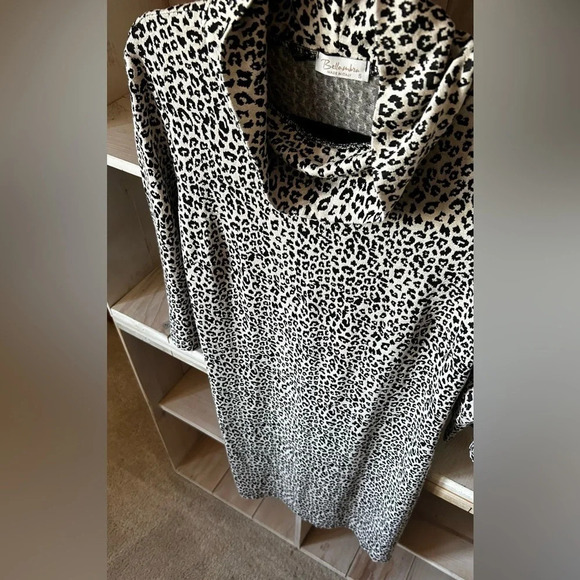 Made In Italy Animal Print Midi Dress Tunic - Picture 5 of 12
